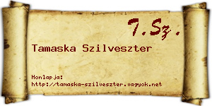 Tamaska Szilveszter névjegykártya