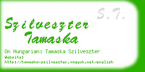 szilveszter tamaska business card
